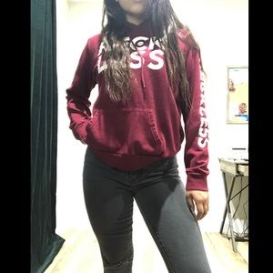 Maroon RECKLESS hoodie